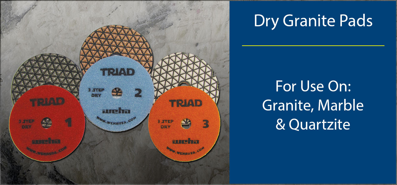 Dry Granite Polishing Pads Flat Edge Polish Bullnose Polishing